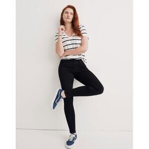 Madewell 8" Skinny Black Carbondale Wash Jeans Size 29